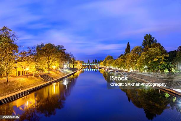 River Ouse York Uk Stock Photo - Download Image Now - York - Yorkshire, England, Night