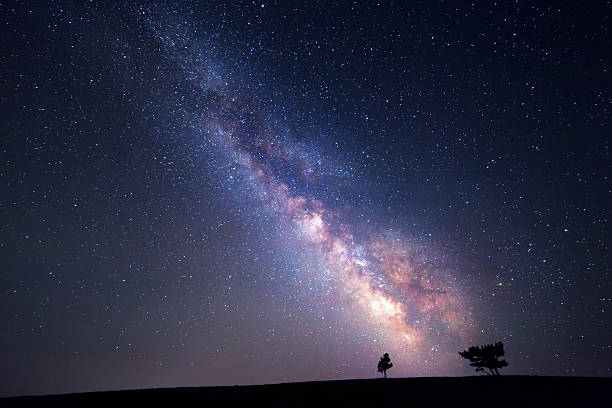 istock Milky Way. Beautiful summer night sky with stars. Background 495490454