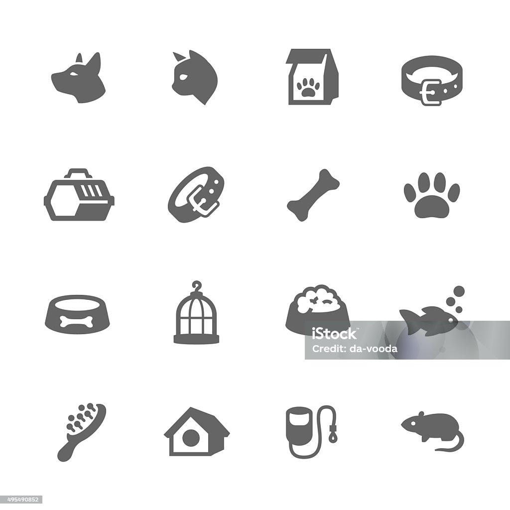 Simple Pets Icons Simple Set of Pets Related Vector Icons for Your Design. Icon Symbol stock vector