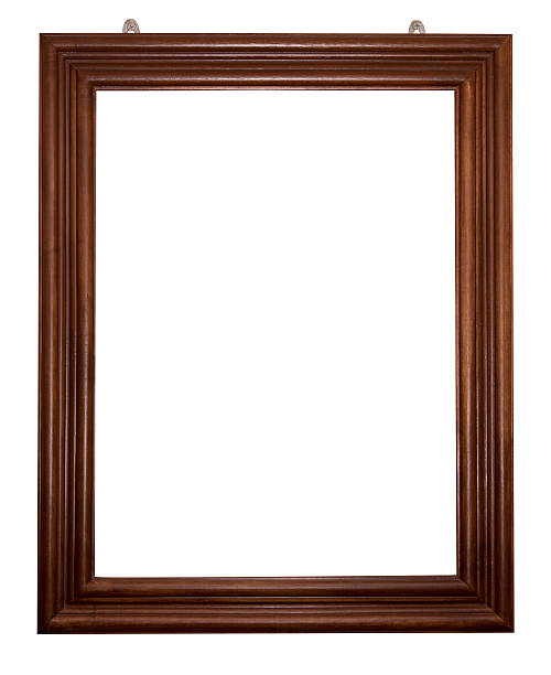 istock Wood frame with clipping path isolated on white background 495491380