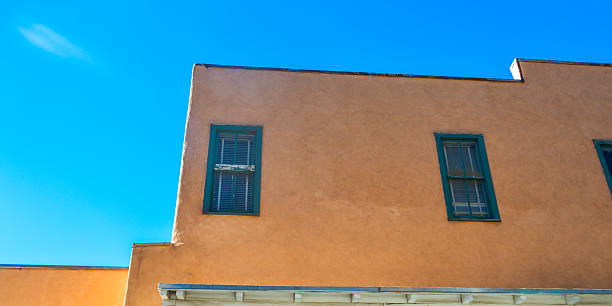 sudoeste da arquitectura - santa fe new mexico mexico adobe house imagens e fotografias de stock