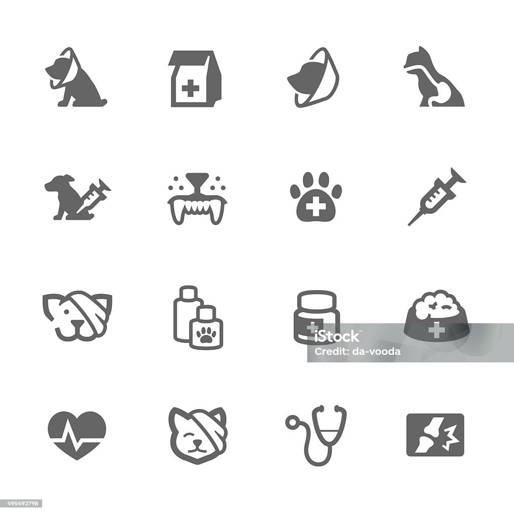 Simple Pet Vet icons Simple Set of Pet Vet Related Vector Icons for Your Design. Icon Symbol stock vector