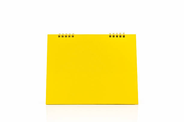 istock Yellow blank paper desk spiral calendar. 495495218