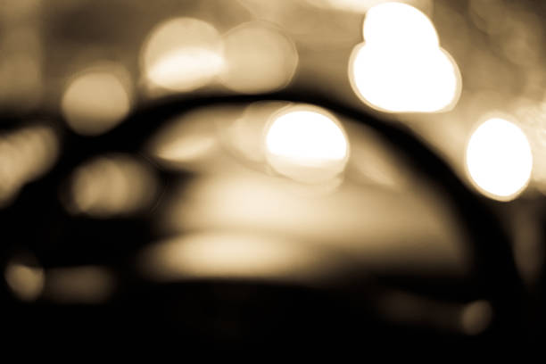 istock Abstract blur bokeh of speedometer,  wheel and car light 495496014