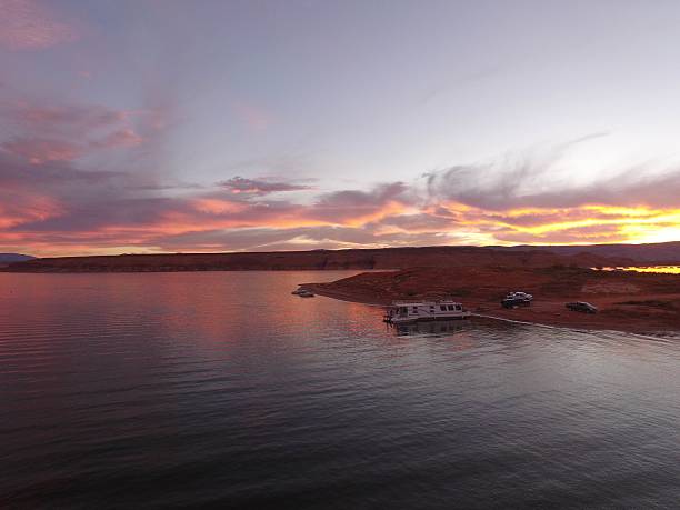 Sunset over Bullfrog Marina at Lake Powell