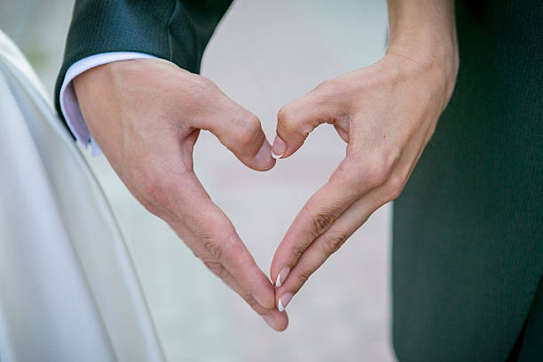 istock Hands of bride and groom 495503292