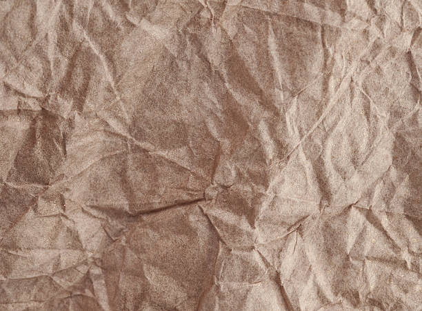 istock Crumpled recycled paper background texture. Vintage craft 495504122
