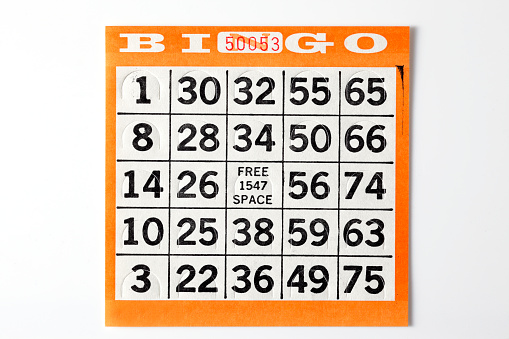 Vintage Bingo Card on white
