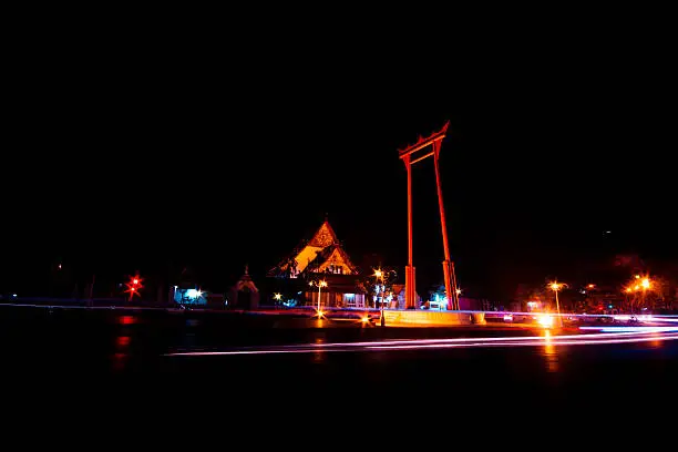 Photo of Sao Chingcha Famous Thailand Tourist Attraction with long Exposure effect