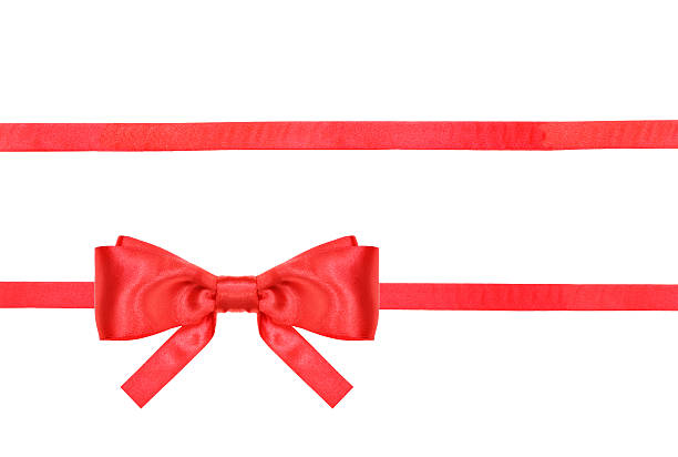 istock red satin bow knot and ribbons on white 495508612