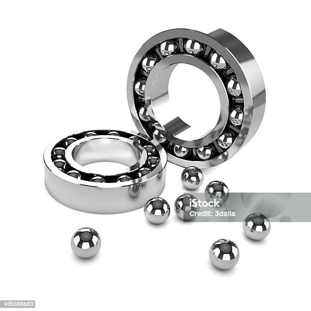 3d Chrome Bearings Disassembled Stock Photo - Download Image Now - Ball Bearing, Auto Repair Shop, Car
