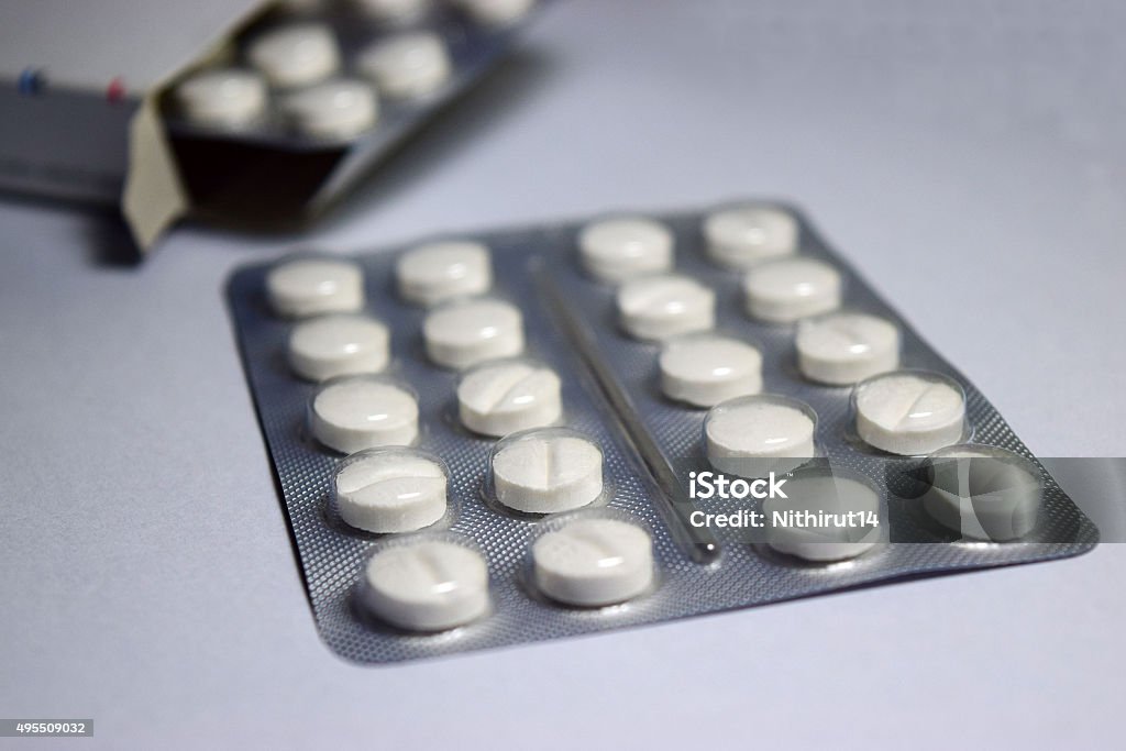 Tablets package medicine 2015 Stock Photo