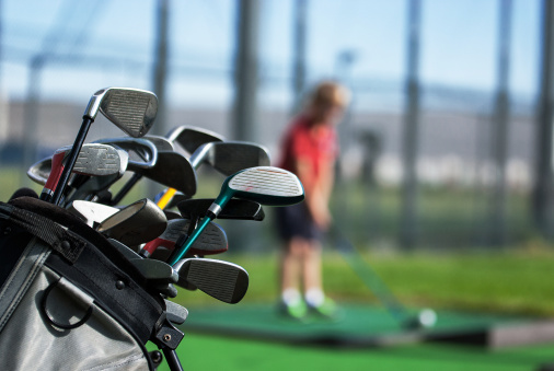 bambini, campo de Golf, pratica photo