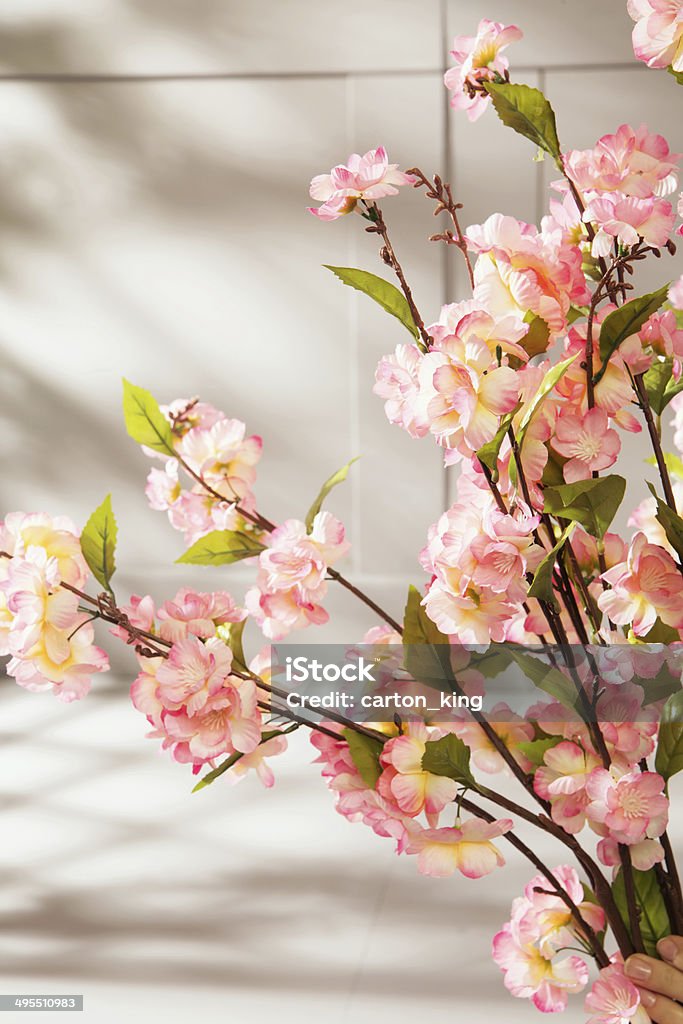 Sweet-cheirando flores da primavera na cozinha - Foto de stock de Arbusto royalty-free