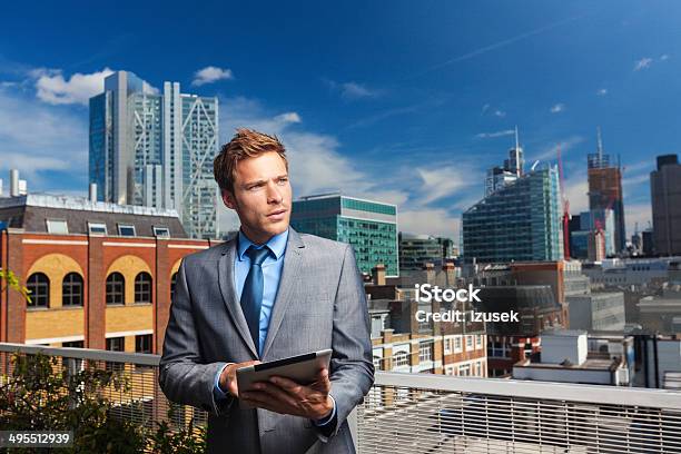 Businessman With Digital Tablet Stock Photo - Download Image Now - Adult, Adults Only, Anticipation