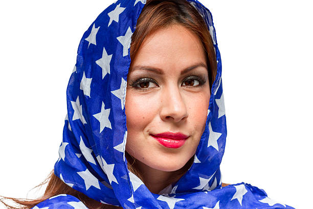 istock Patriotic American Female 495514659