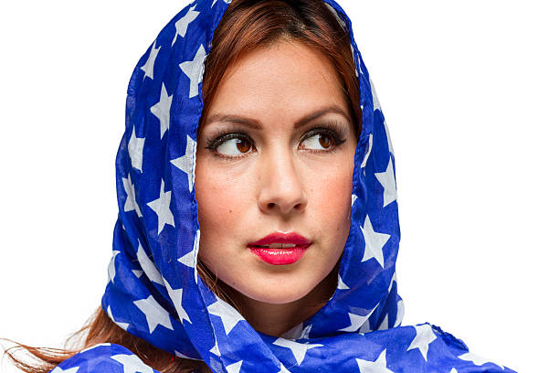 istock Patriotic American Female 495514667