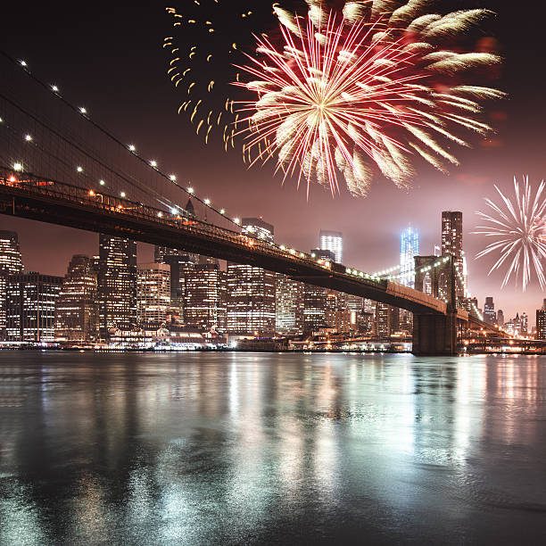 istock fireworks for a national holiday over the brooklyn bridge 495518482