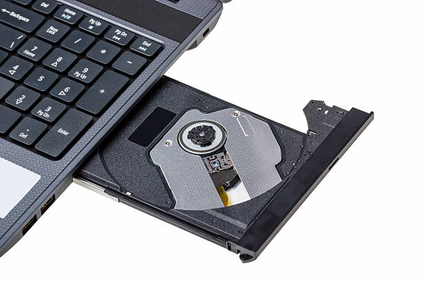 istock Electronic collection - Laptop with open DVD tray 495518558