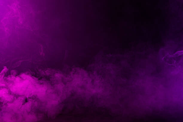 istock Swirling Pink and Purple Smoke on Black Background 495519688