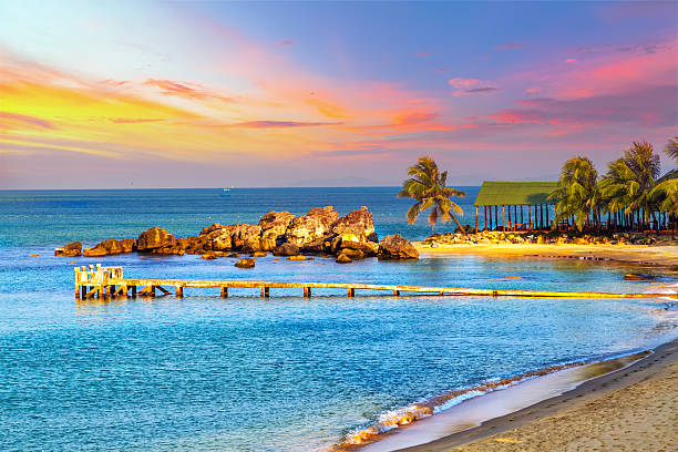 istock Sunrise Tropical landscape sea 495522416