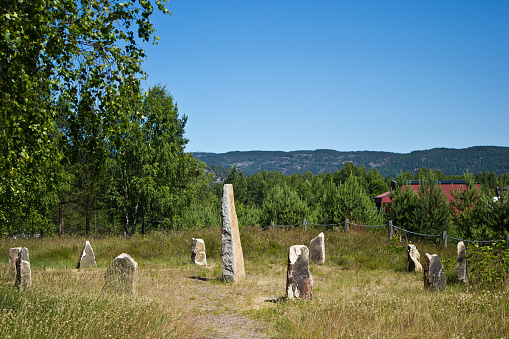 A viking monument in Evje, Norway