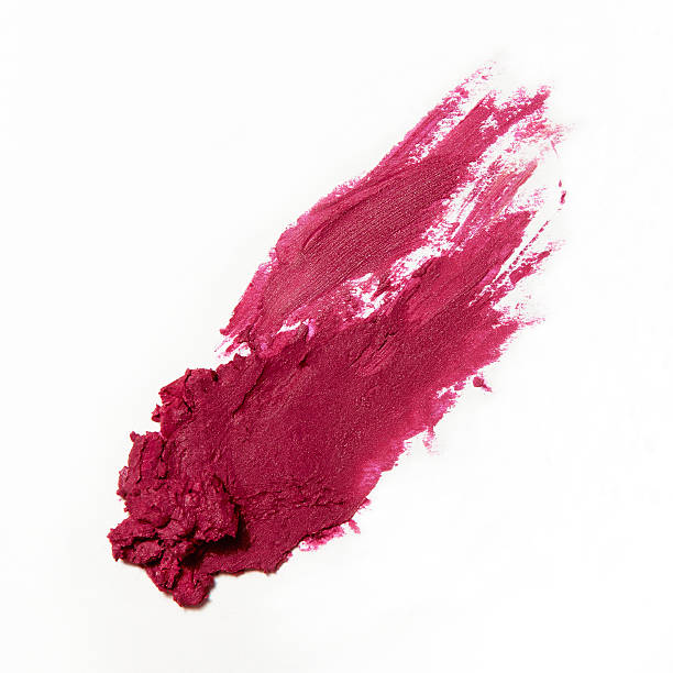 istock smudge fuchsia magenta lipstick on white background 495535944