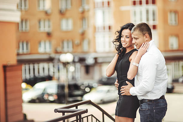 istock Beautiful young couple downtown. 495538446