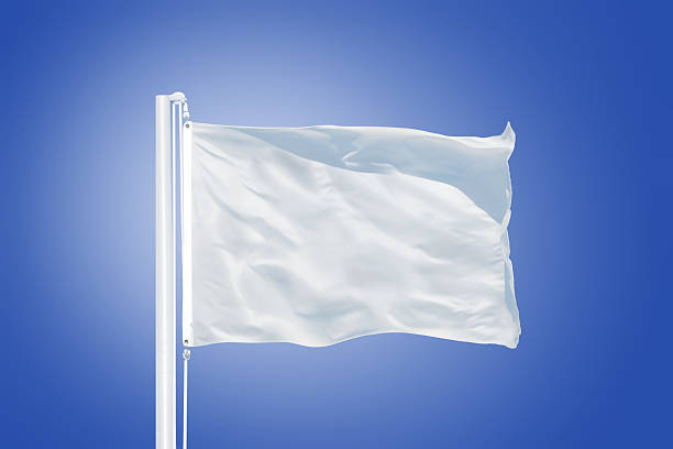 istock White flag flying against clear blue sky 495538894