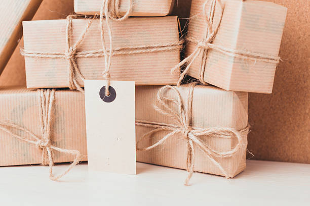 istock Gift boxes with ribbons and christmas decor 495541314