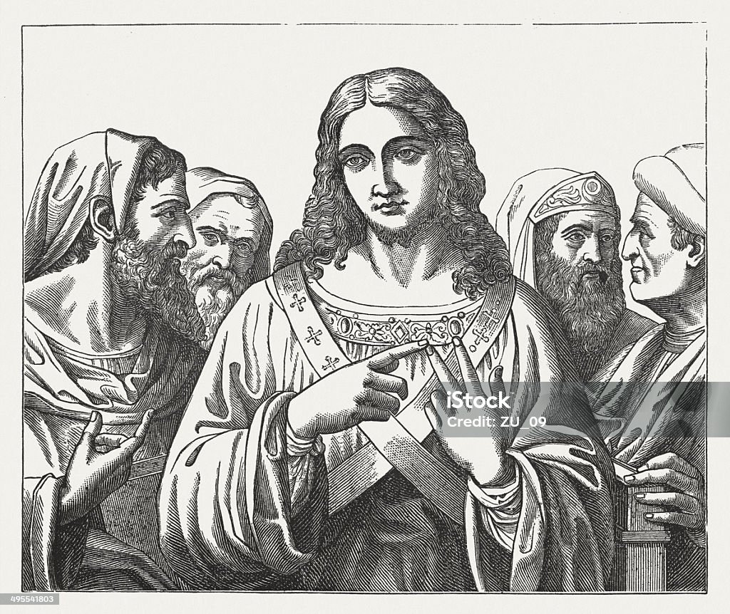 Christ - Lizenzfrei Asiatischer Holzschnitt Stock-Illustration