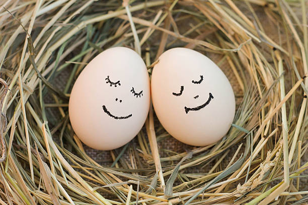 istock Happy couple in love. Eggs. 495545795