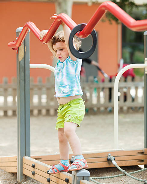 istock Three-year girl at playgroun 495547941