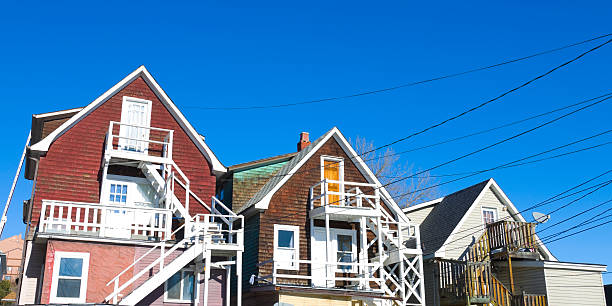 istock Old Colorful houses in Calgary 495548051