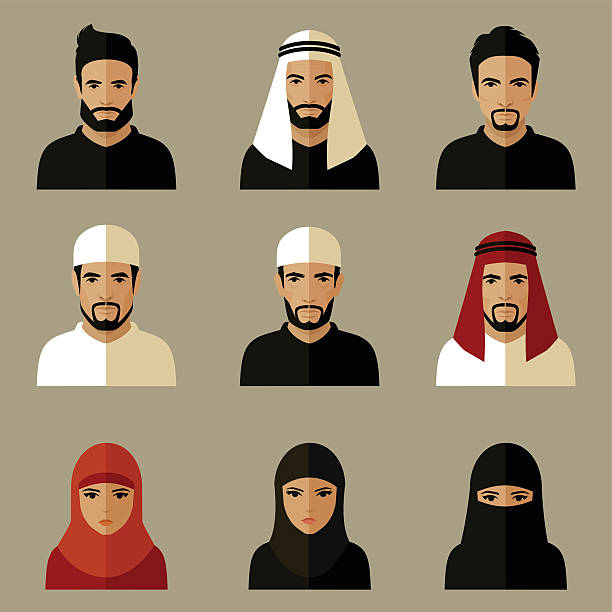 Arabic People Stock Illustration - Download Image Now - Human Face, Islam,  Men - iStock
