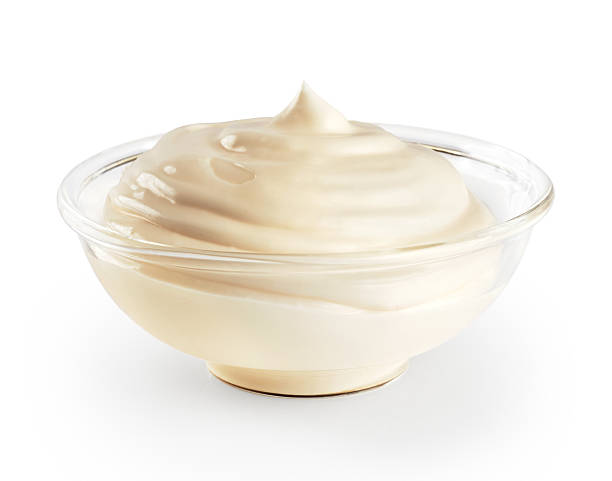 istock Bowl with mayonnaise isolated on white background. 495558056