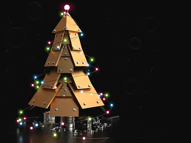Photo of Abstract Christmas Tree, 3D