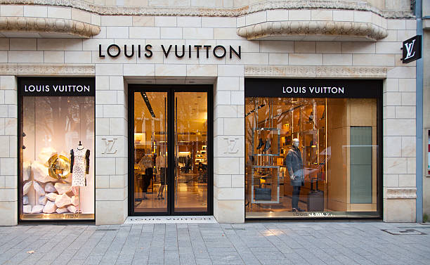 Louis Vuitton store in Dusseldorf Germany stock photo