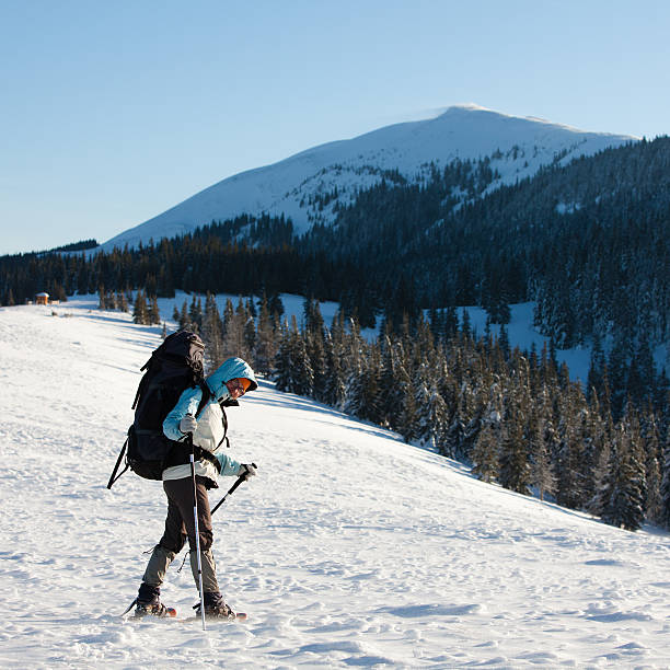 istock Hiker in winter mountains 495562060