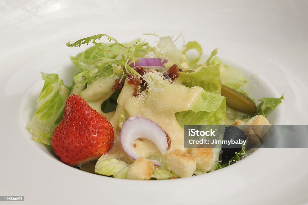 Strawberry Lettuce salad Appetizer Stock Photo