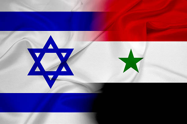 istock Waving Israel and Syria Flag 495567351