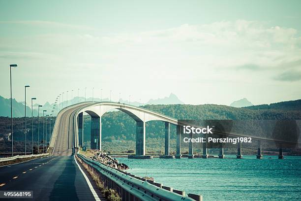 Bridge On The River In Norway Stock Photo - Download Image Now - Adulation, Asphalt, Coastline