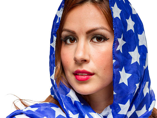 istock Patriotic American Female 495568455