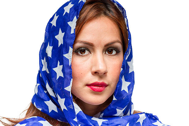 istock Patriotic American Female 495568461