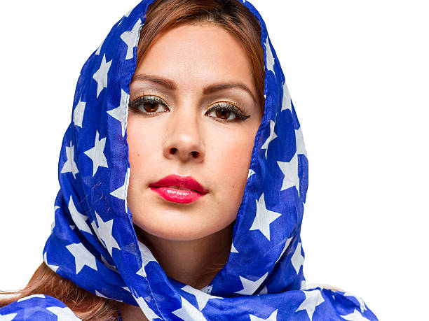 istock Patriotic American Female 495568463
