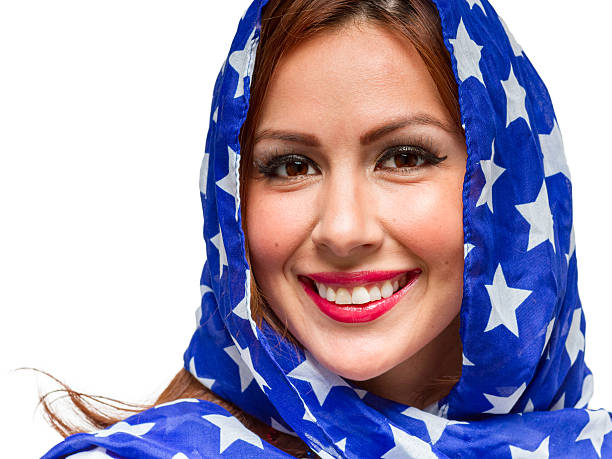 istock Patriotic American Female 495568475