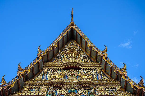 Temple in Bangkok Thailand with beautiful art. stock photo