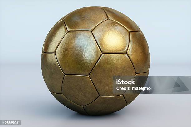 Golden De Fútbol Foto de stock y más banco de imágenes de Oro - Metal - Oro - Metal, Dorado - Color, Pelota de fútbol