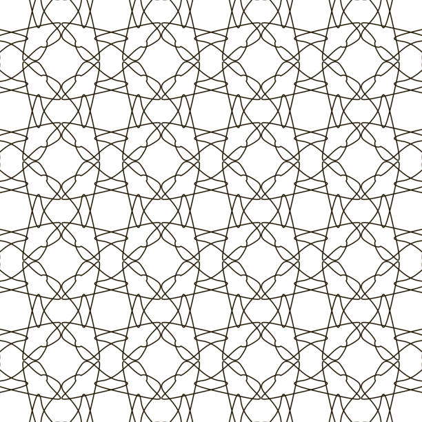 abstrakcyjny wzór geometryczny w stylu retro tapeta wzór tła.  ilustracja wektorowa - curled up decor wicker vector stock illustrations