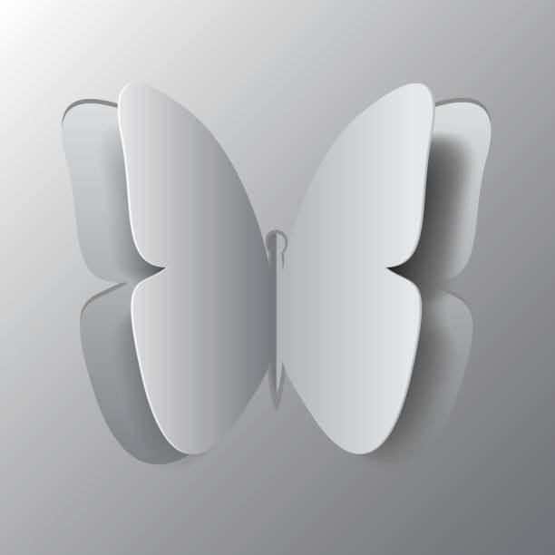 istock concept of origami butterfly cut the paper, abstract backgroun 495571331